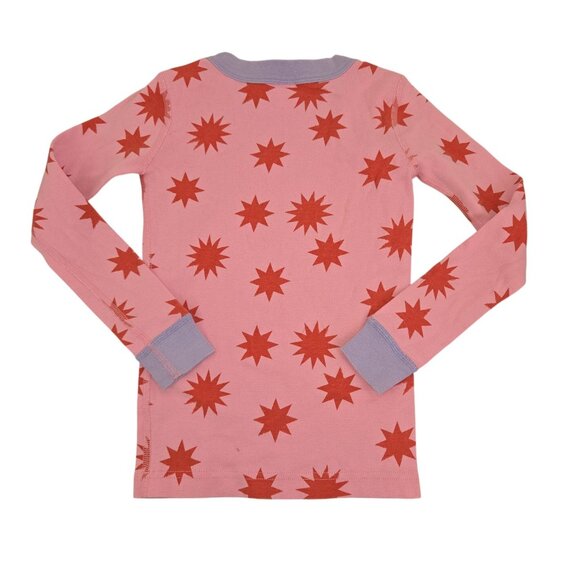 Hanna Andersson Girl 6/7 Pajamas Set Star Print Pink & Red 4150 - Picture 3 of 12